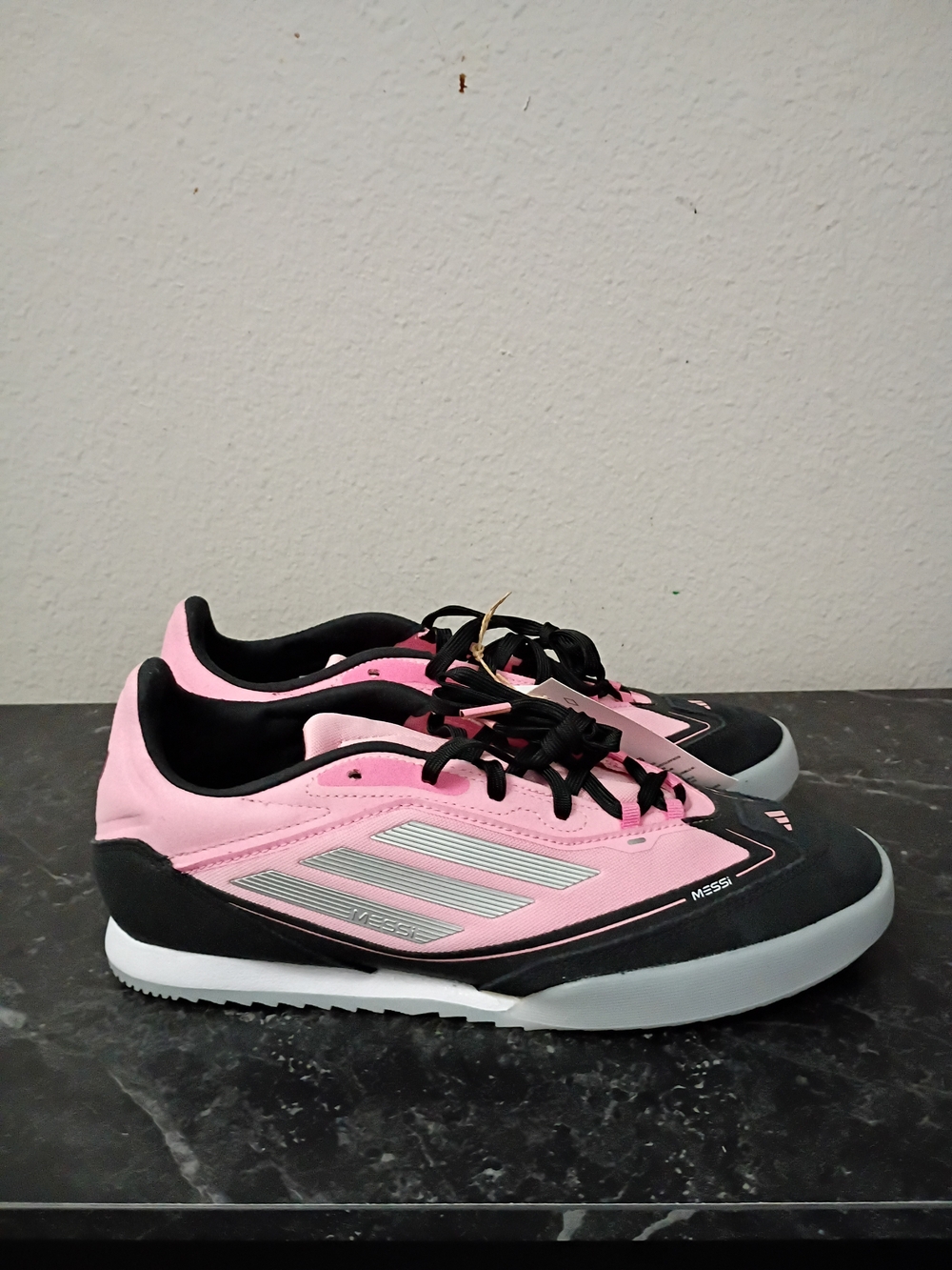 Adidas Pink Low-Top Sneakers with Black Accents
